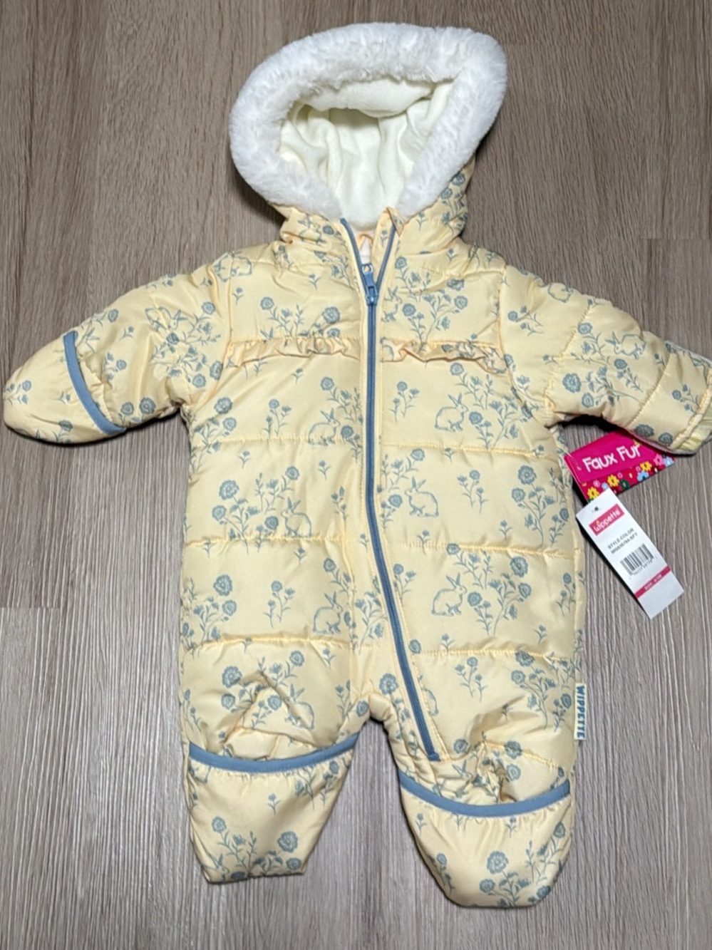 Wippette Yellow Floral Faux-Fur Lined Pram